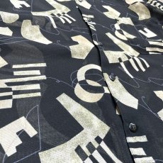 画像5: ALL OVER GRAPHIC PATTERN S/S SHEER SHIRT / Mens L (5)