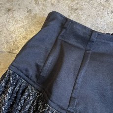 画像7: GLITTER MIX BLACK COLOR PAISLEY PATTERN LACE DESIGN FLARE SKIRT / W22~W25 (7)