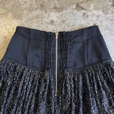 画像8: GLITTER MIX BLACK COLOR PAISLEY PATTERN LACE DESIGN FLARE SKIRT / W22~W25 (8)