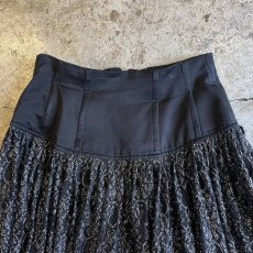 画像6: GLITTER MIX BLACK COLOR PAISLEY PATTERN LACE DESIGN FLARE SKIRT / W22~W25 (6)