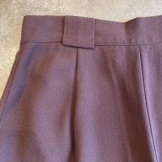 画像7: BROWN COLOR TUCK DESIGN SLACKS PANTS / W29 (7)