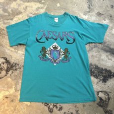 画像1: 90's "CAESARS" PRINTED CASINO S/S TEE / Mens L / MADE IN USA (1)