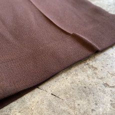 画像10: BROWN COLOR TUCK DESIGN SLACKS PANTS / W29 (10)