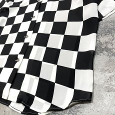 画像6: ALL OVER CHECKERBOARD PATTERN S/S SHIRT / Mens M (6)