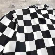 画像9: ALL OVER CHECKERBOARD PATTERN S/S SHIRT / Mens M (9)