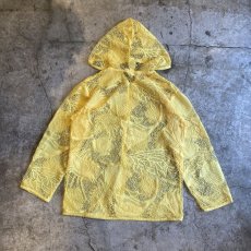 画像2: YELLOW COLOR MARIN PATTERN LACE DESIGN ZIP UP HOODIE / Ladies L (2)