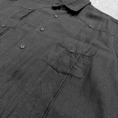 画像4: CUBA STYLE PATTERN BLACK COLOR S/S SHIRT / Mens XL (4)