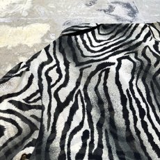 画像9: GRADATION ZEBRA PATTERN SHEER S/S SHIRT / Mens M (9)