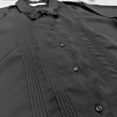 画像5: COLLAR LACE TUCK & GATHER S/S SHIRT / Mens S~M (5)