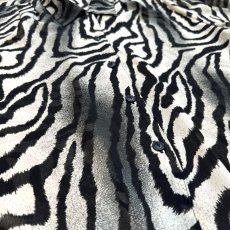 画像5: GRADATION ZEBRA PATTERN SHEER S/S SHIRT / Mens M (5)