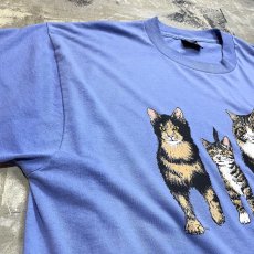 画像3: 90's VARIOUS CATS PRINTED S/S TEE / Mens XL / MADE IN USA (3)