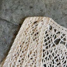 画像7: IVORY COLOR CROCHET DESIGN VEST / Ladies M (7)