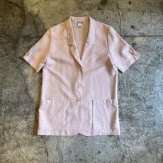 画像1: PALE TONE 2 POCKET DESIGN S/S TAYLOR JACKET / Ladies M(10) / MADE IN USA (1)