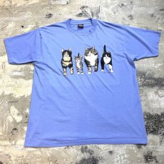 画像1: 90's VARIOUS CATS PRINTED S/S TEE / Mens XL / MADE IN USA (1)