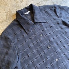 画像3: SHEER CHECK PATTERN DESIGN BLACK COLOR SHIRT / Ladies M (3)