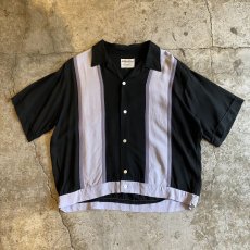 画像1: OLD DESIGN OPEN COLLAR S/S SHIRT / Ladies L / MADE IN USA (1)