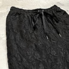 画像3: BOTANICAL LACE PATTERN WIDE SILHOUETTE PANTS / FREE (3)