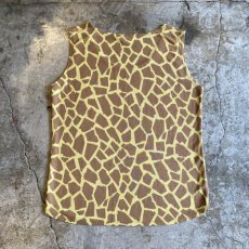 画像2: ALL OVER GIRAFFE PATTERN MESH N/S TOPS / Ladies M (2)