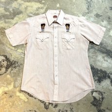 画像1: 70's~80's PRINCE EMBROIDERY STRIPE S/S SHIRT / Mens L (1)