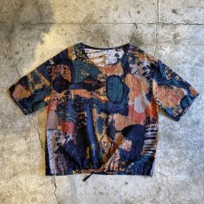 画像1: COLOR ARTISTIC PATTERN S/S DESIGN TOPS / Ladies L (1)