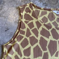 画像6: ALL OVER GIRAFFE PATTERN MESH N/S TOPS / Ladies M (6)