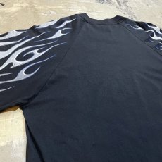 画像9: FLAME PATTERN PRINTED RAGLAN S/S TEE / Mens L / MADE IN USA (9)