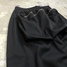 画像9: 【WONDERGROUND】DESIGN BACK POCKET DOUBLE CARGO PANTS / BLACK / OS (9)