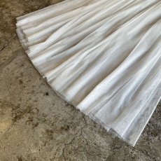 画像4: WHITE COLOR FLARE DESIGN TULLE SHEER SKIRT / W25~W35 (4)