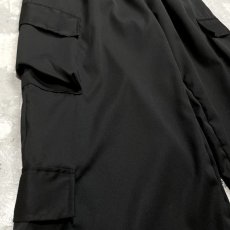 画像5: 【WONDERGROUND】DESIGN BACK POCKET DOUBLE CARGO PANTS / BLACK / OS (5)