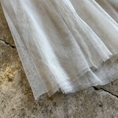 画像3: WHITE COLOR FLARE DESIGN TULLE SHEER SKIRT / W25~W35 (3)