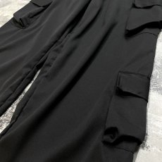 画像6: 【WONDERGROUND】DESIGN BACK POCKET DOUBLE CARGO PANTS / BLACK / OS (6)