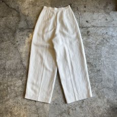 画像2: IVORY COLOR 1TUCK DESIGN WIDE PANTS / W25 (2)