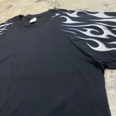 画像4: FLAME PATTERN PRINTED RAGLAN S/S TEE / Mens L / MADE IN USA (4)