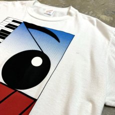 画像4: 80's "JAZZ" NOTE ART PRINTED S/S TEE / Mens XL / MADE IN USA (4)