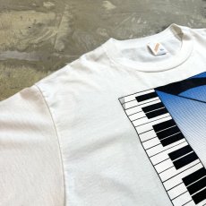 画像3: 80's "JAZZ" NOTE ART PRINTED S/S TEE / Mens XL / MADE IN USA (3)