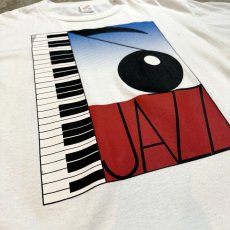 画像5: 80's "JAZZ" NOTE ART PRINTED S/S TEE / Mens XL / MADE IN USA (5)