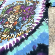 画像6: "ALICE IN WONDERLAND" PRINTED TIE DYE PATTERN S/S TEE / Mens L (6)