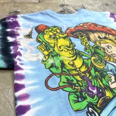 画像9: "ALICE IN WONDERLAND" PRINTED TIE DYE PATTERN S/S TEE / Mens L (9)