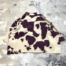 画像2: ALL OVER PATTERN SHORT LENGTH OPEN COLLAR S/S SHIRT / Mens L (2)