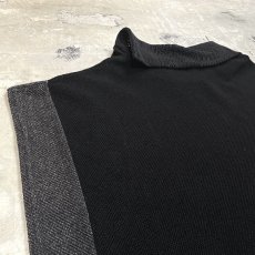 画像9: DESIGN NECK BICOLOR NO SLEEVE MESH TOPS / Mens L (9)