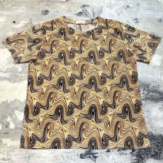 画像1: ALL OVER ARTISTIC WAVE PATTERN S/S TEE / Mens L (1)