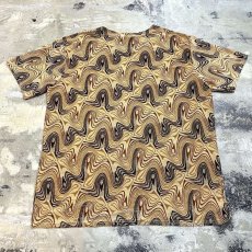 画像2: ALL OVER ARTISTIC WAVE PATTERN S/S TEE / Mens L (2)