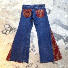 画像2: 【Wiz&Witch】"UNITED" SIDE ORIENTAL WIDE DENIM PANTS / W31 (2)