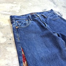 画像3: 【Wiz&Witch】"UNITED" SIDE ORIENTAL WIDE DENIM PANTS / W31 (3)