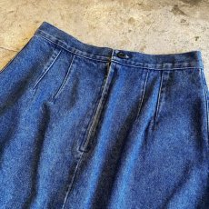 画像6: BACK SLIT DESIGN BLUE DENIM SKIRT / W30 (6)