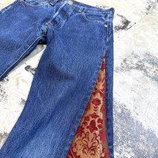 画像4: 【Wiz&Witch】"UNITED" SIDE ORIENTAL WIDE DENIM PANTS / W31 (4)