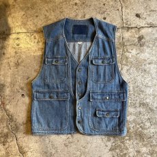 画像1: FIVE POCKET DESIGN DENIM VEST / Ladies M (1)