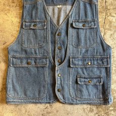 画像9: FIVE POCKET DESIGN DENIM VEST / Ladies M (9)