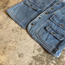 画像4: FIVE POCKET DESIGN DENIM VEST / Ladies M (4)