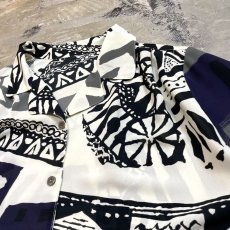 画像4: ALL OVER GRAPHIC PATTERN OPEN COLLAR S/S SHIRT / Mens M (4)